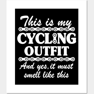 This Is My Cycling Outfit Funny Cyclist Gift Biker Biking Posters and Art